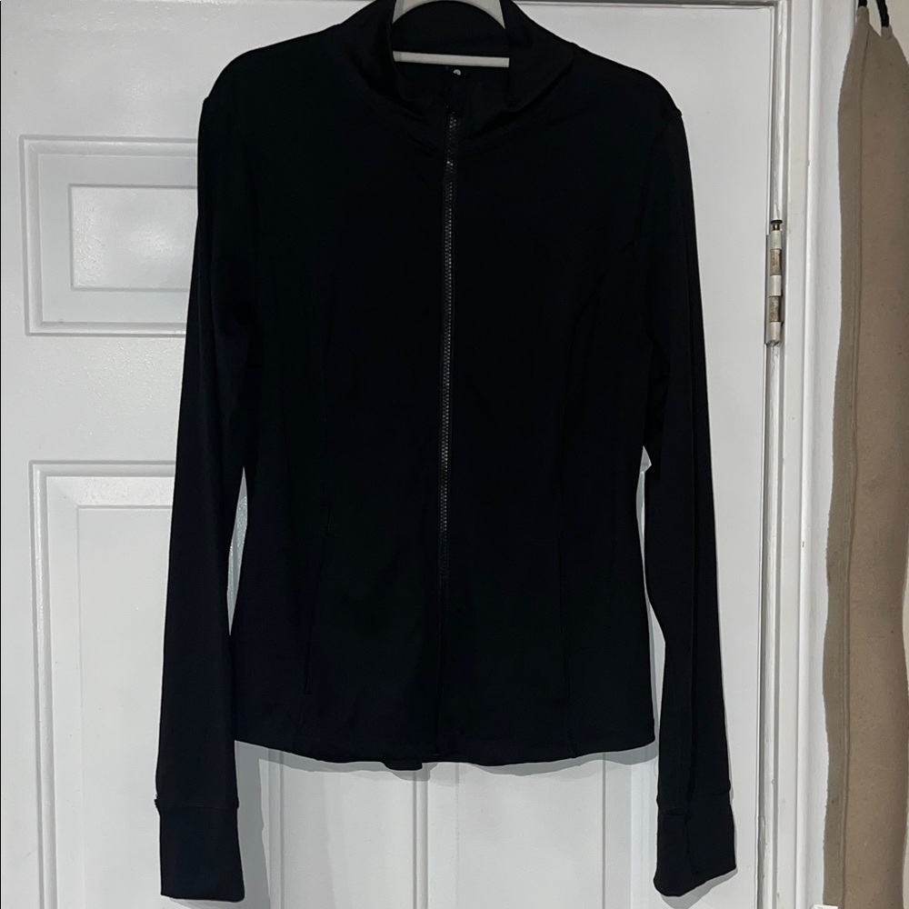 Velocity Sculpting Black Full-Zip Jacket